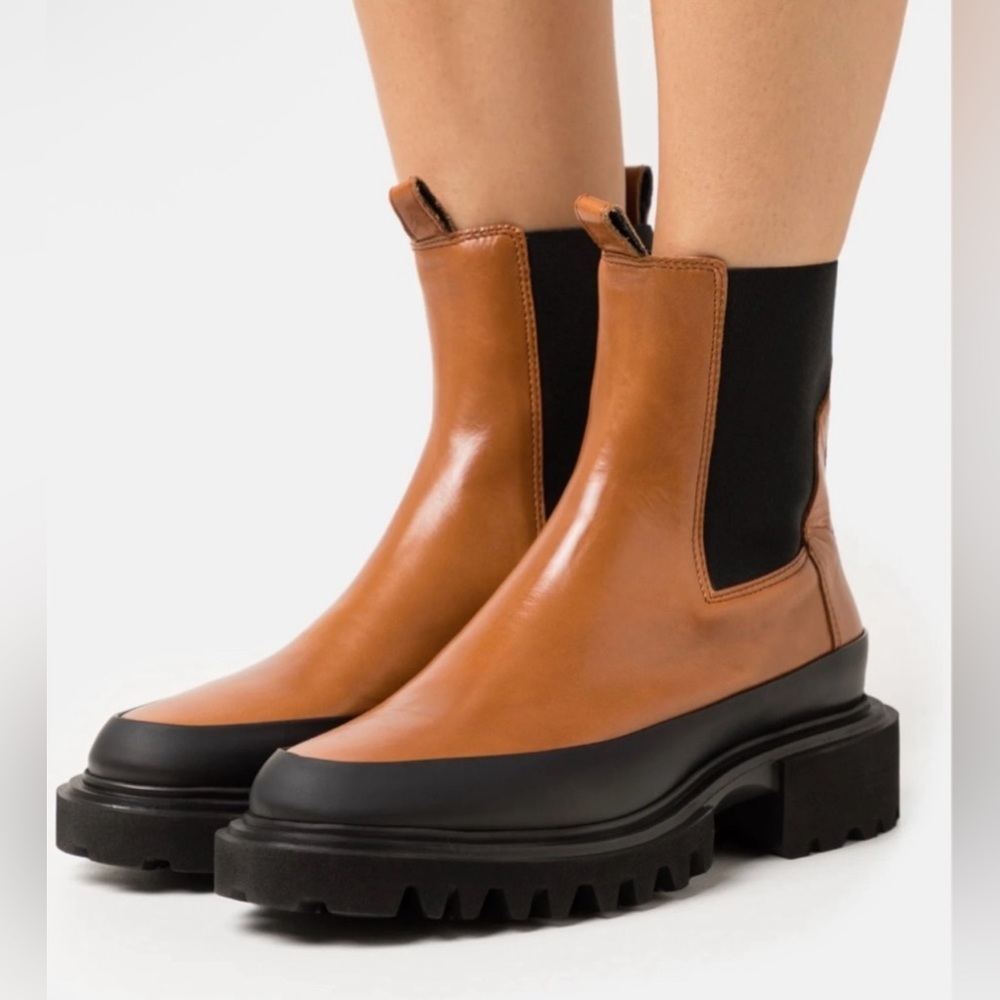 All Saints Harlee Lug‎ Sole Chelsea Boot 38 US 8 NWT women’s